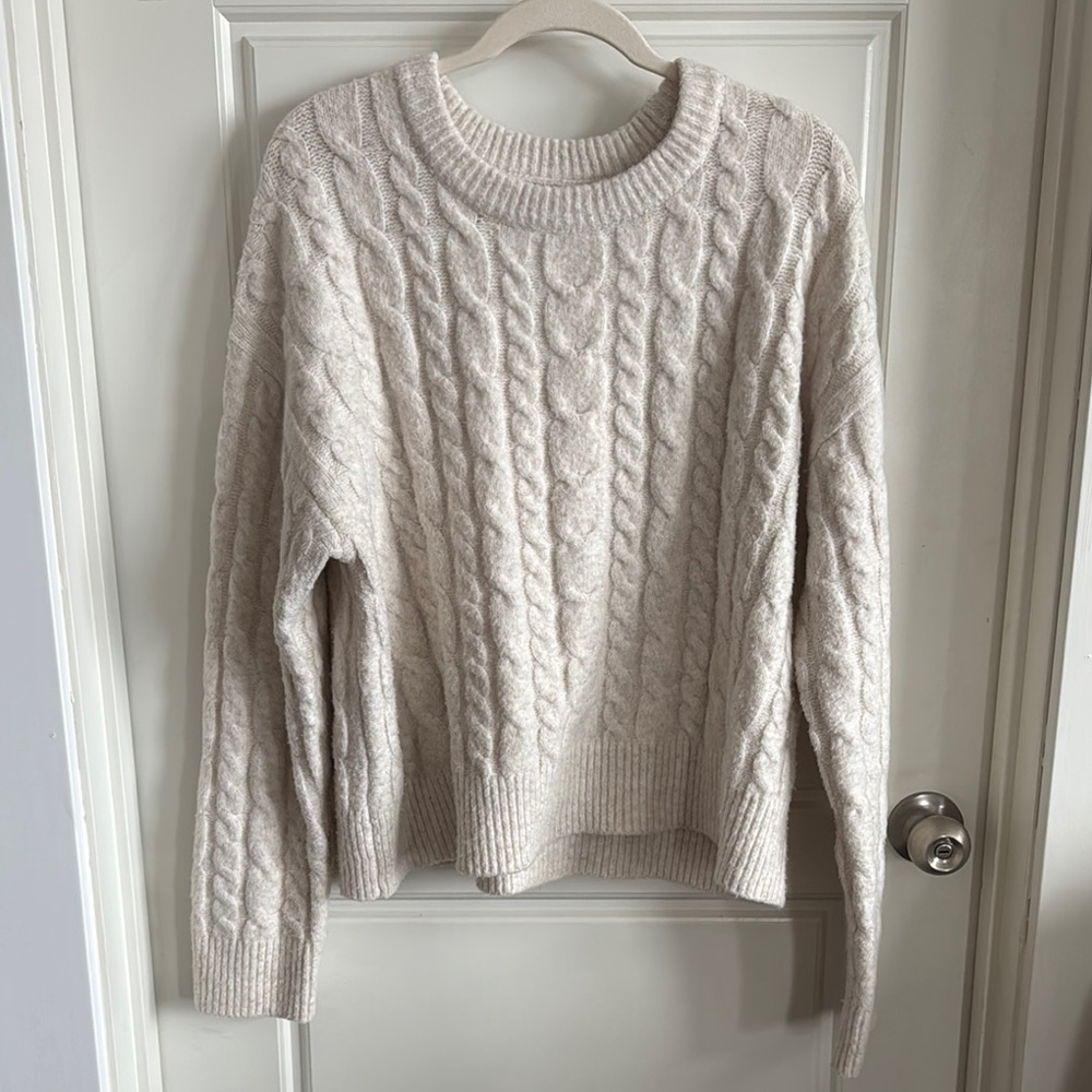 Cozy Cream Cable Knit Sweater